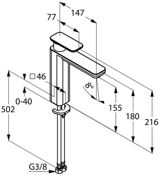 Смеситель для раковины Kludi E2 492970575