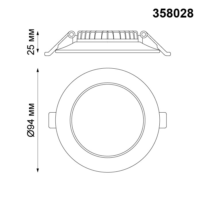 Светильник встраиваемый светодиодный Novotech Luna 358028 белый 7W 220V