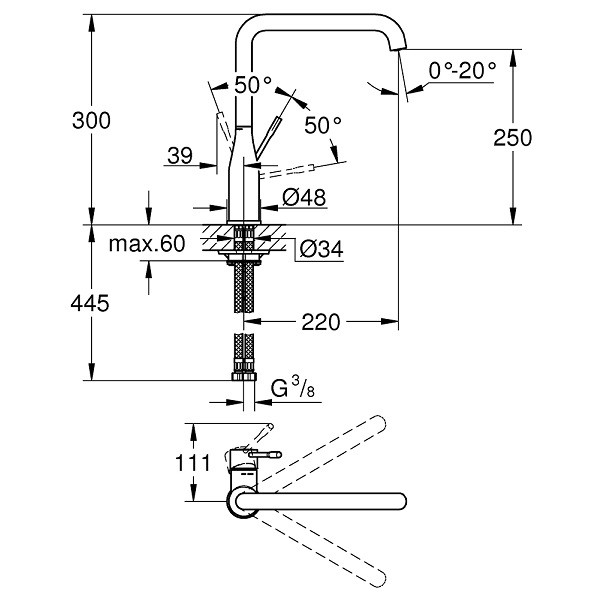 Смеситель для кухни Grohe Essence+ 30269DC0