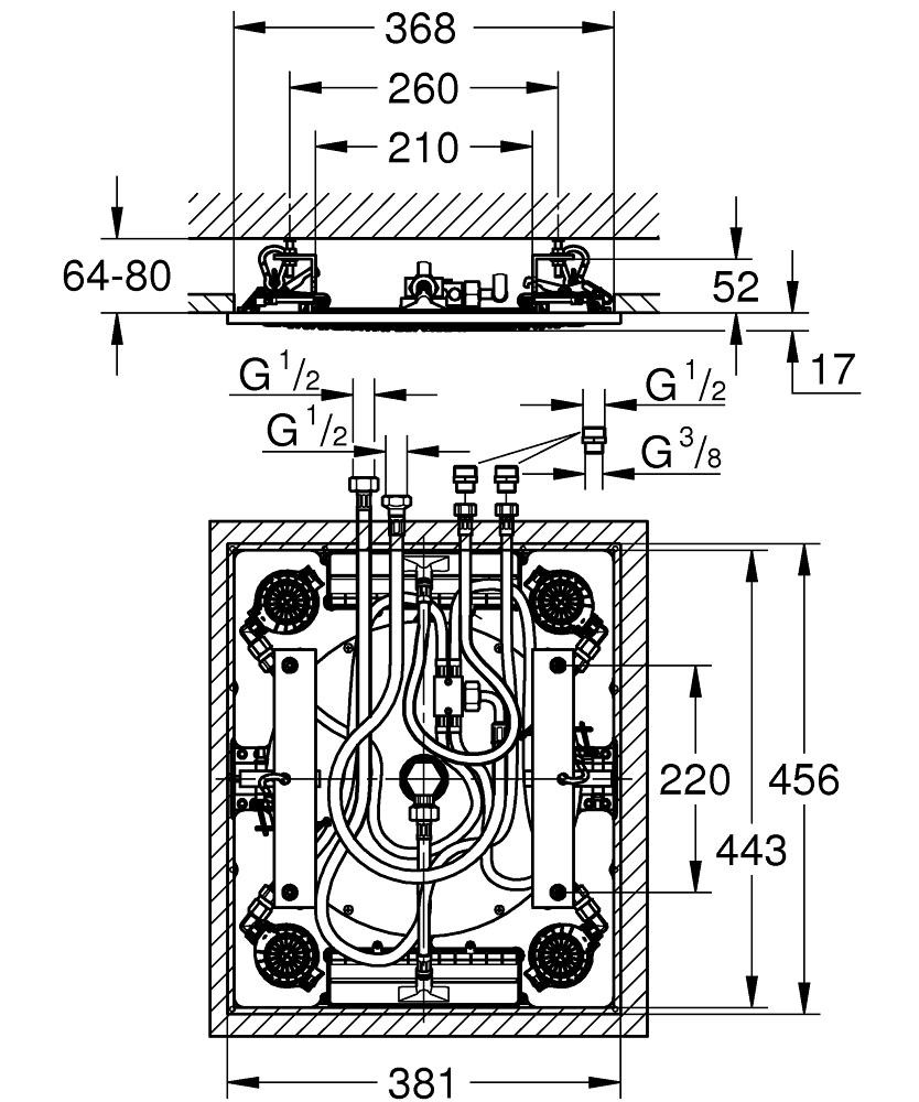 Верхний душ Grohe Rainshower F 27939001