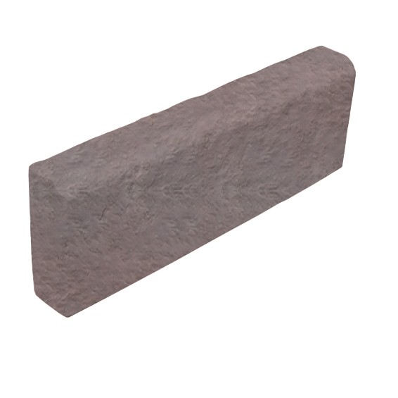 Бордюр тротуарный из искусственного камня White Hills Тиволи С951-42 со скосом красно-коричневый