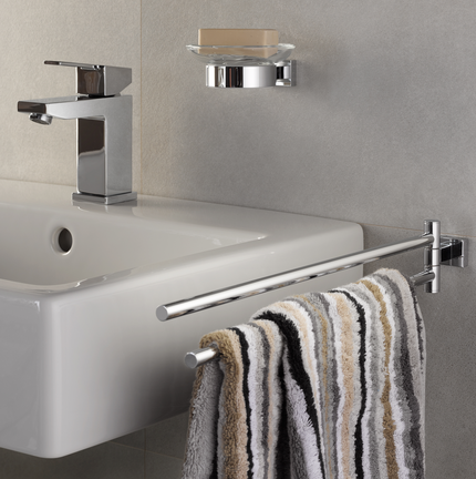 Полотенцедержатель Grohe Essentials Cube 40624001 двойной поворотный