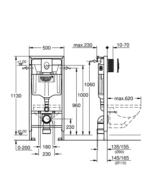 Система инсталляции для унитаза Grohe Rapid SL 38722001