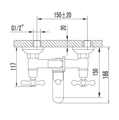 Смеситель для ванны Lemark Standard LM2102C