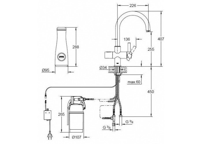 Смеситель для кухни Grohe Blue Pure 33249001
