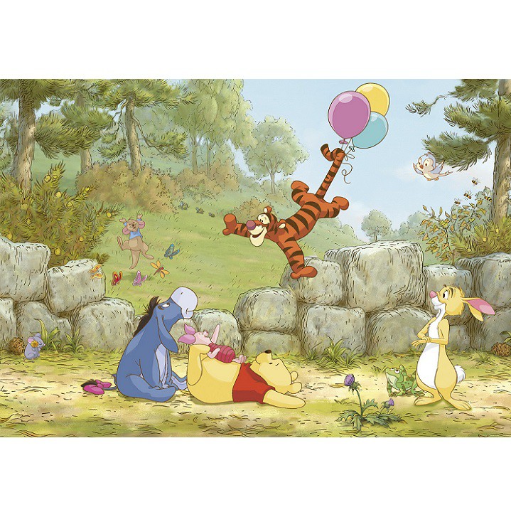 Фотообои бумажные Komar Winnie Pooh Ballooning 8-460 3,68x2,54 м