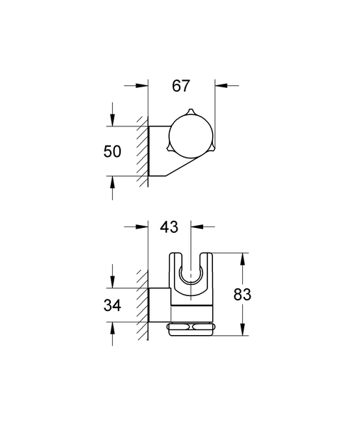 Держатель для душа Grohe Relexa Plus 28623000 регулируемый