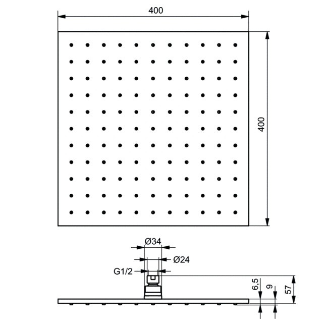 Верхний душ Ideal Standard Idealrain Pro B9845AA