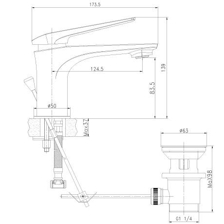 Смеситель для раковины Lemark Allegro LM5906CW