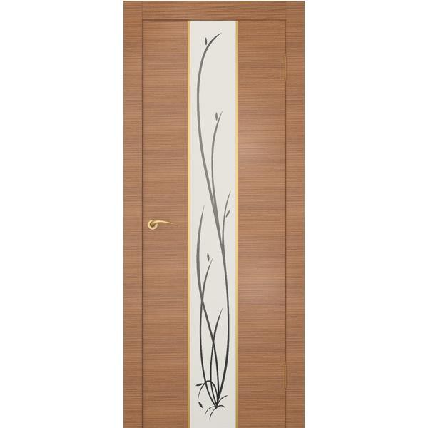 Дверное полотно Ростра Гранд экошпон Американский орех зеркало матовое 2000х600 мм