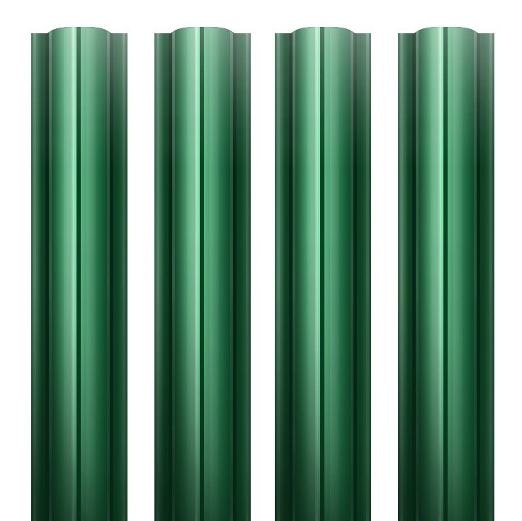Штакетник круглый Grand Line Velur 0,5 мм Ral 6005 резка