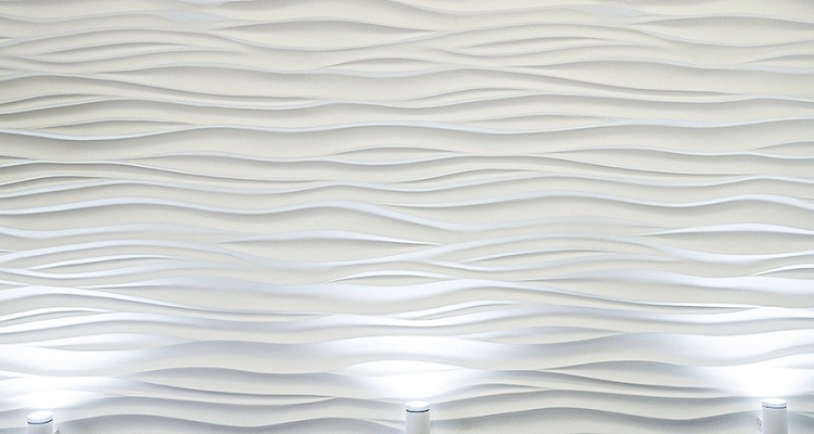 Дизайнерская 3D панель из гипса Artpole Silk 2 LED White 3 модуля 600х600 мм