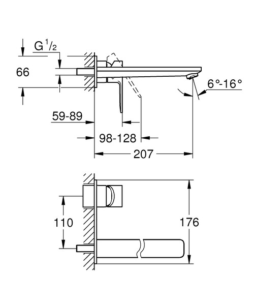 Внешняя часть смесителя для раковины Grohe Lineare New 23444001