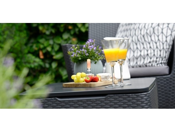 Комплект мебели Allibert Salemo balcony set графит-прохладный серый