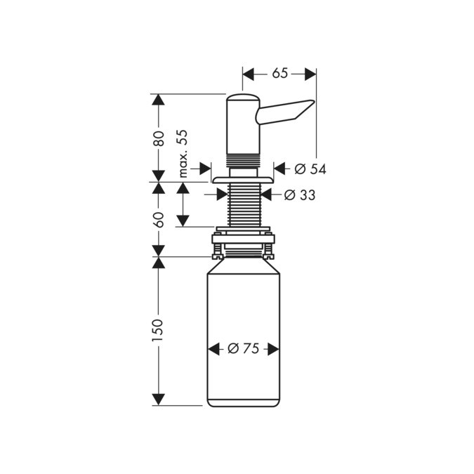 Дозатор для жидкого мыла Hansgrohe 40418000
