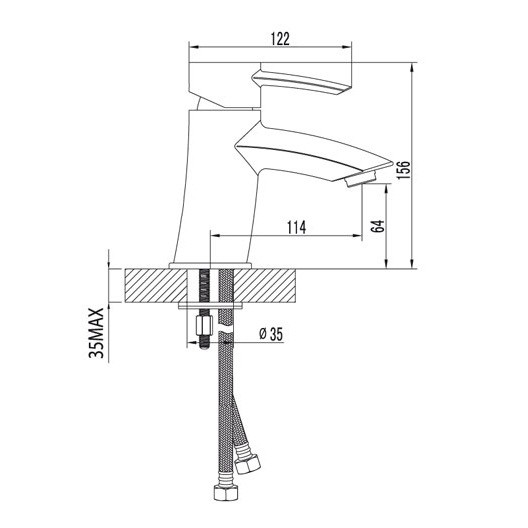 Смеситель для раковины Lemark Atlantiss LM3206C