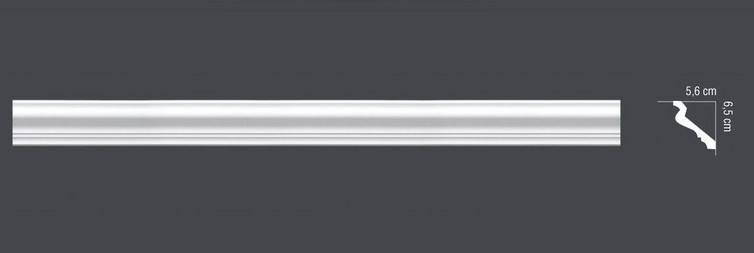 Карниз потолочный полиуретановый Mardom Decor MDB185F 23500х65х56 мм