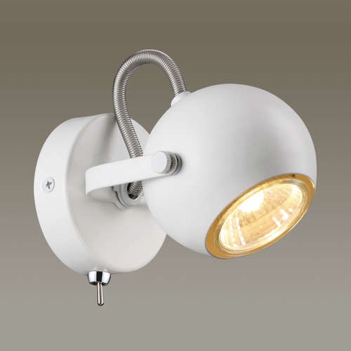 Спот Odeon Light Pulla 3804/1W белый GU10 1х50W 220V