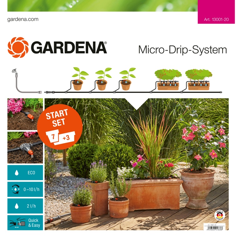 Комплект микрокапельного полива Gardena 13001-20 базовый