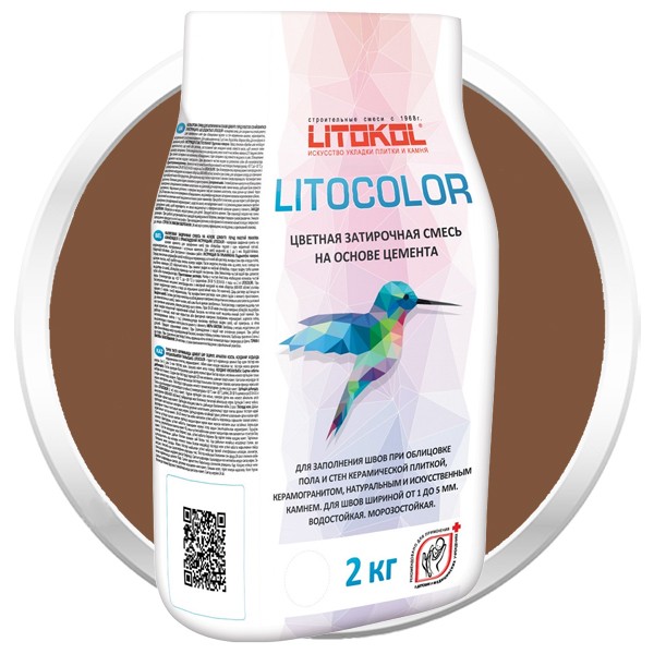Смесь затирочная цементная для швов Litokol Litocolor L.26 Какао 2 кг