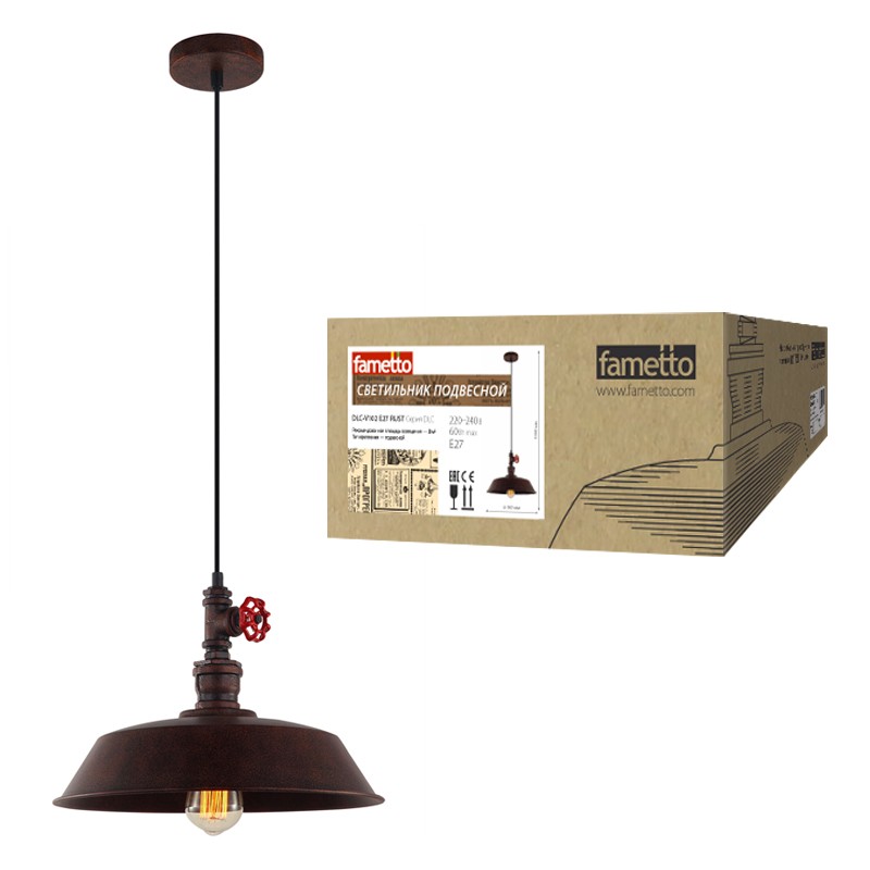 Светильник подвесной Fametto Vintage DLC-V102-1005 Rust E27 60W 220V