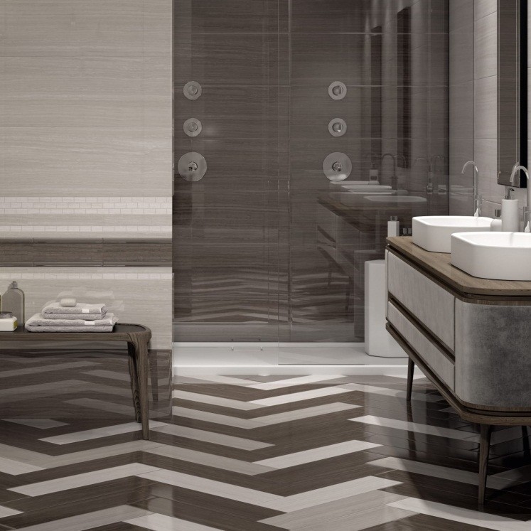 Плитка керамическая Kerama Marazzi 13037R Грасси обрезная коричневая 895х300 мм