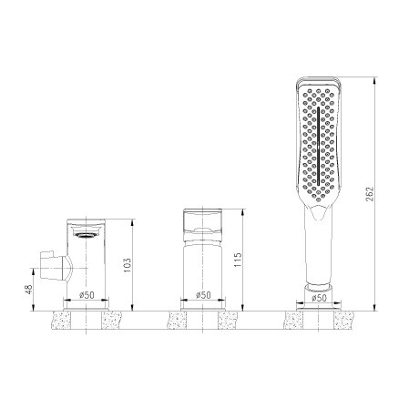 Смеситель на борт ванны Lemark Allegro LM5945CW