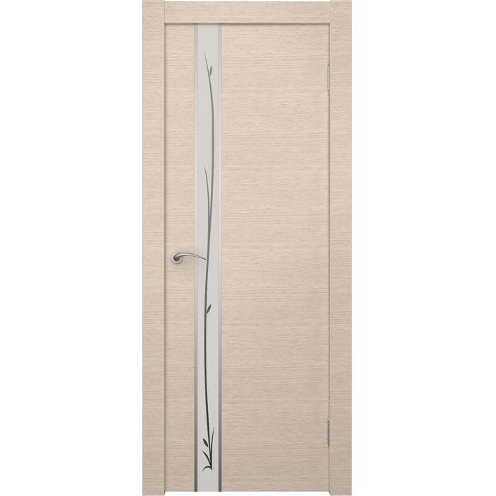 Дверное полотно Ростра Маэстро экошпон Беленый дуб зеркало матовое 2000х800 мм