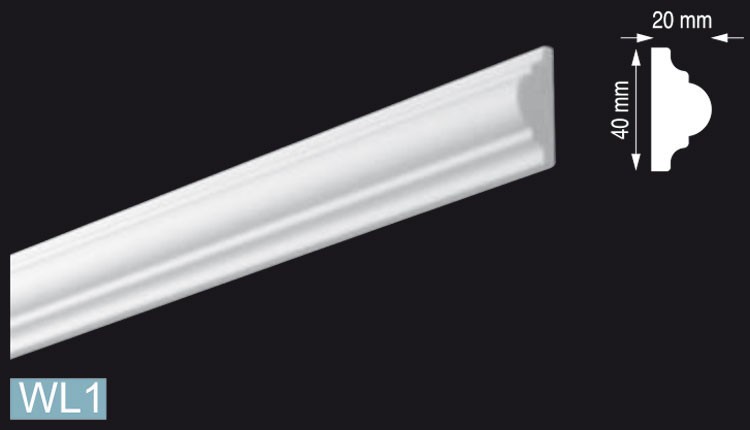 Молдинг из дюрополимера NMC HDPS Wallstyl WL-1 2 м