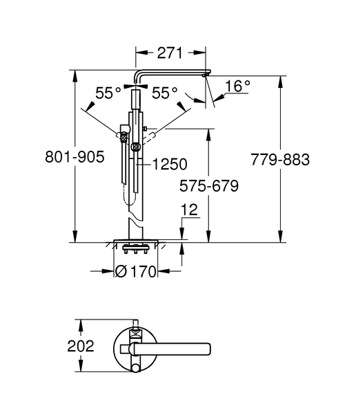 Смеситель для ванны Grohe Lineare New 23792001