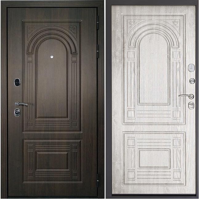 Дверь входная металлическая Дверной Континент Флоренция правая 960x2050 мм снаружи МДФ Венге внутри МДФ Беленый дуб
