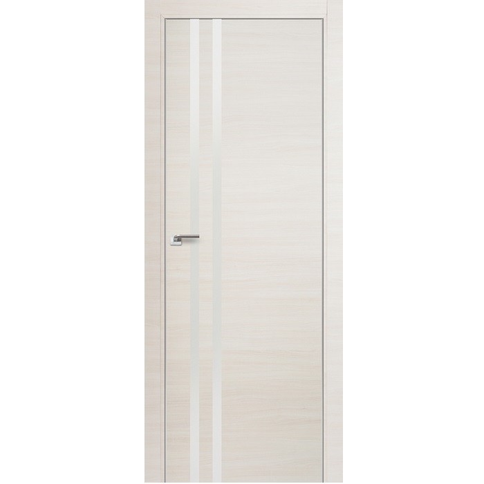 Дверное полотно Profil Doors 19Z экошпон Эшвайт кроскут стекло VG белый глянец 2000х700 мм с врезкой под магнитный замок и скрытые петли