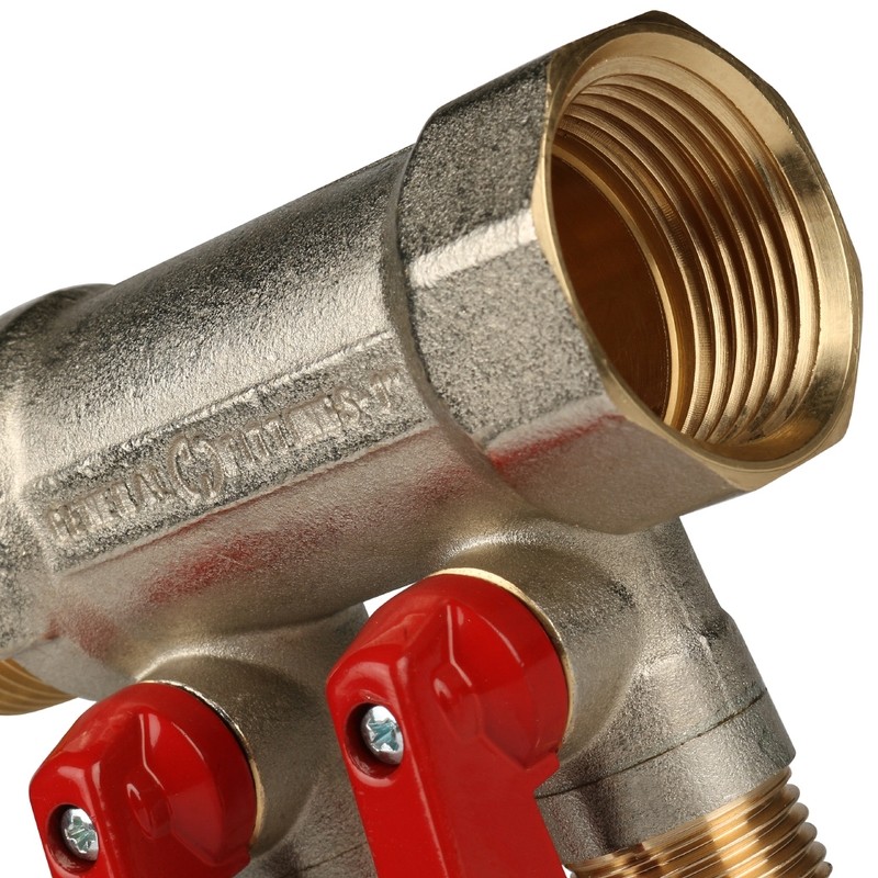 Коллектор с шаровыми кранами Stout SMB 6200 341203 на 3 выхода 1/2 дюйма 