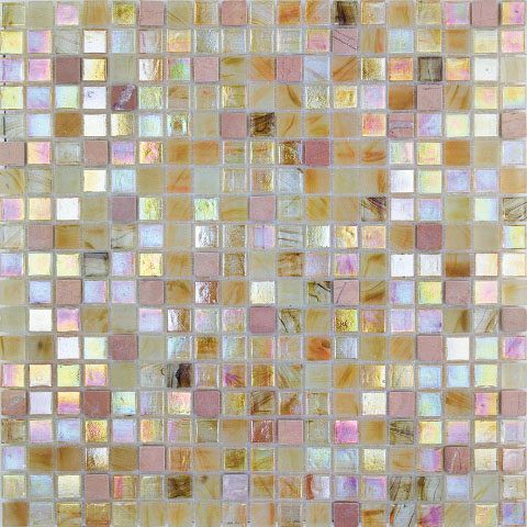 Мозаика из стекла и натурального камня Alma Amber AM405