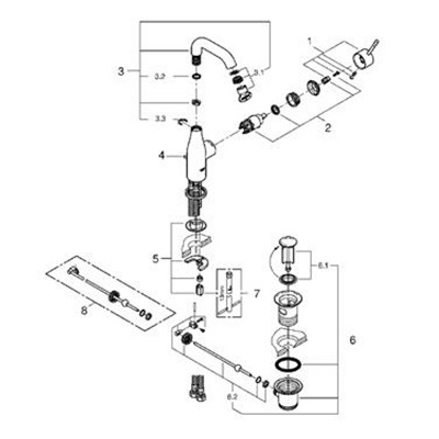 Смеситель для раковины Grohe Essence+ 23462001