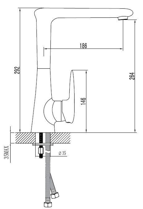 Смеситель для кухни Lemark Status LM4405C