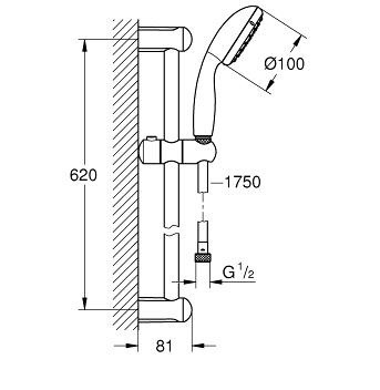 Душевой гарнитур Grohe New Tempesta 2759800E