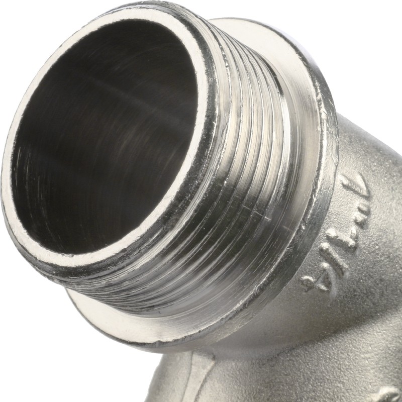 Угольник с упором Stout SFT-0016-000114 1 1/4 дюйма никелированный с внутренней и наружной резьбой