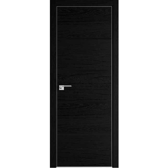 Дверное полотно Profil Doors 20ZN экошпон Дарк браун стекло черный лак 2000х800 мм с врезкой под магнитный замок и скрытые петли