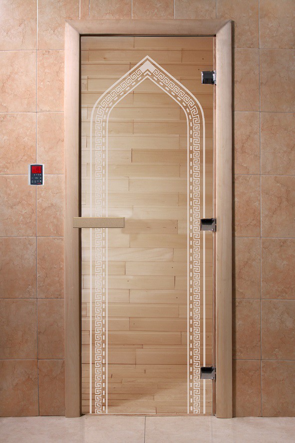 Дверь для сауны стеклянная Doorwood DW01018 Арка прозрачная 700х1900 мм 
