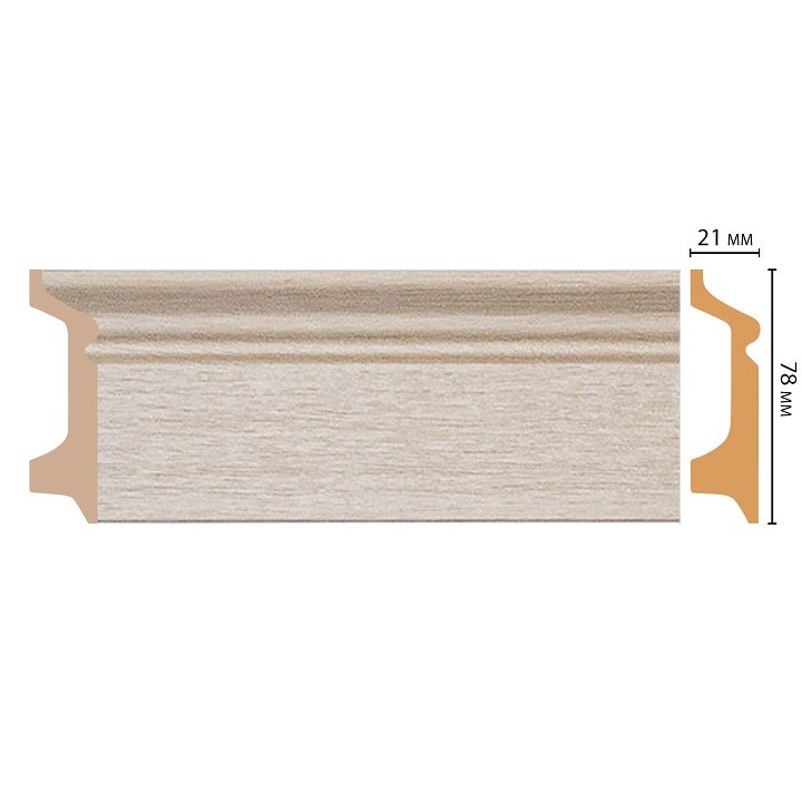 Плинтус из дюрополимера Decomaster D122-71 2400х78х21 мм