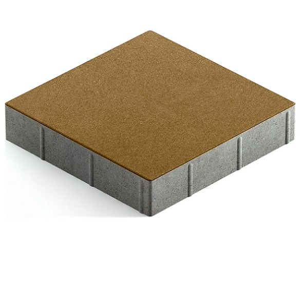 Тротуарная плитка Steingot Практик 60 из серого цемента с частичным прокрасом квадрат оливковая 300х300х60 мм