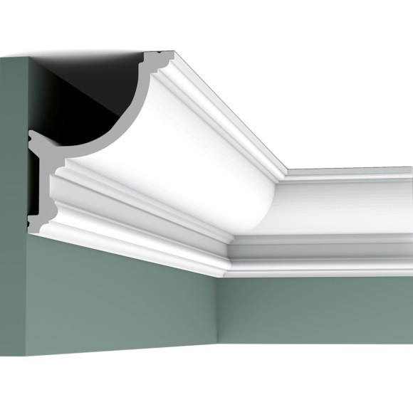Карниз потолочный полиуретановый Orac Decor Luxxus C901 2000х124х148 мм