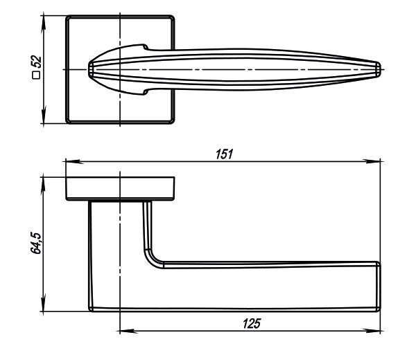 Ручка дверная Armadillo Squid USQ9 SN-3
