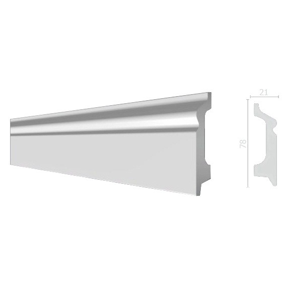 Плинтус из дюрополимера Decor-Dizayn DD122 2000х78х21 мм