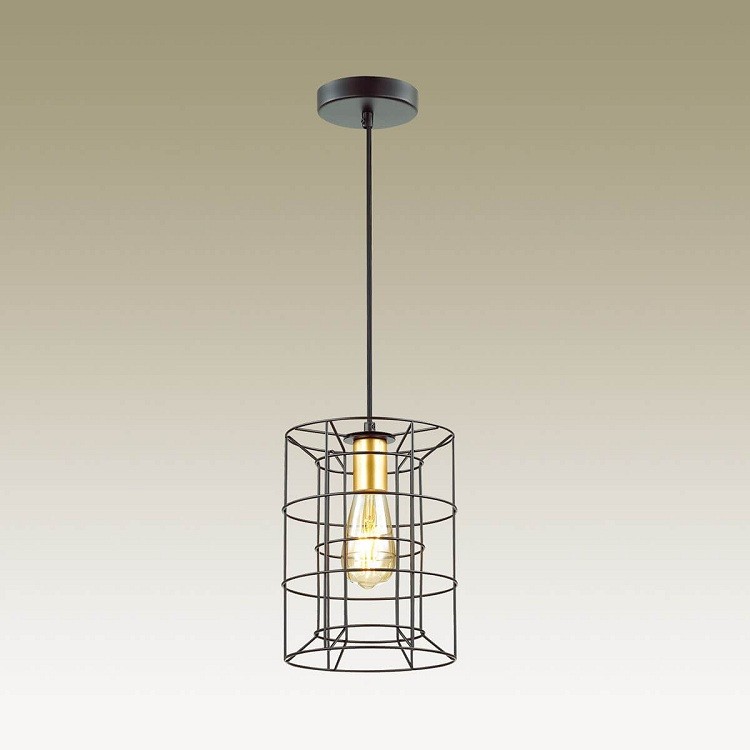 Светильник подвесной Lumion Rupert 4410/1 черный/золото E27 60W