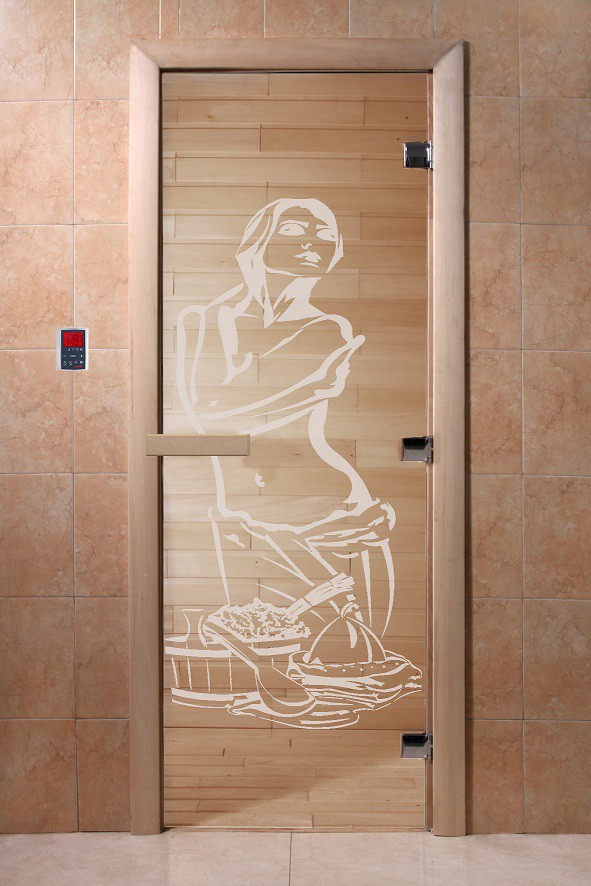 Дверь для сауны стеклянная Doorwood DW01048 Искушение прозрачная 800х2000 мм
