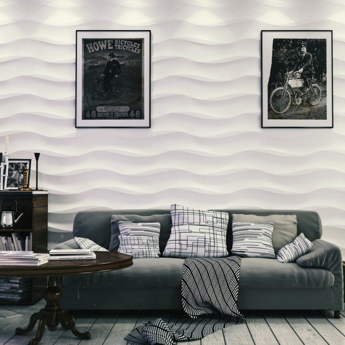 Дизайнерская 3D панель из гипса Artpole Cotton 600х600 мм
