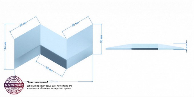 Дизайнерская 3D панель из гипса Artpole Mercury 145x250 мм