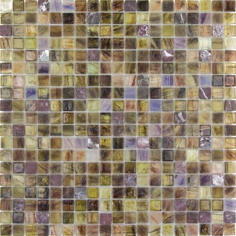 Мозаика из стекла  и натурального камня Alma Amber AM401